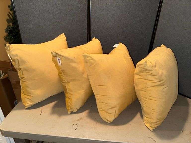 Sunbrella pillows • Basement (storage)