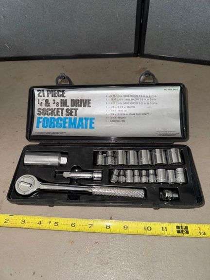 21 pc. Socket set • 1/4, 3/8” • Garage