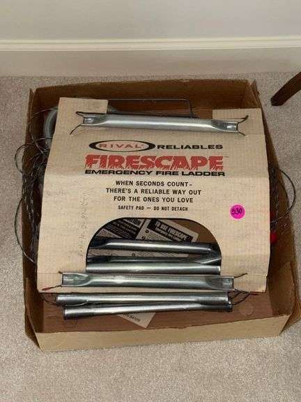 Emergency fire escape ladder • Upstairs