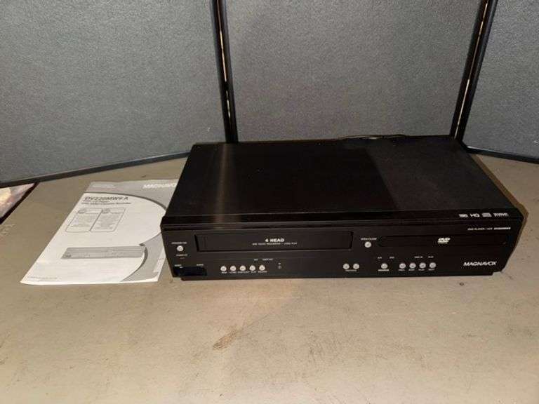 Magnavox vhs player no remote • Basement (storage)