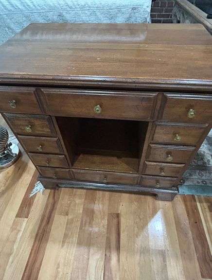 Pennsylvania House Wooden End Table with Multiple Drawers.  23 x 23.   Livingroom