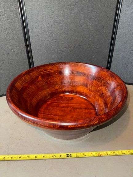 Made in taiwan bowl • 17” • Wood • Basement