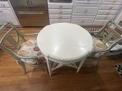 Table and 2 Chairs.  Table 35" Diam. Kitchen