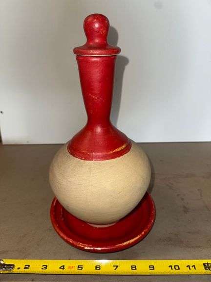 Clay decanter and underplate • 13” • Warehouse