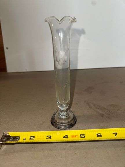 Glass vase marked sterling • Warehouse