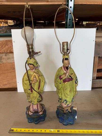 Japanese figurine lamps • 28” • Warehouse