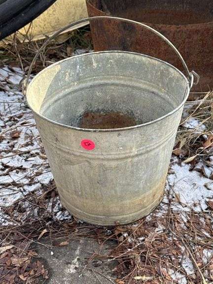 Galvanized Bucket • Outside- front
