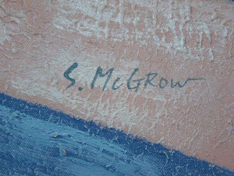 S. McGrow Painting Dunker Auction