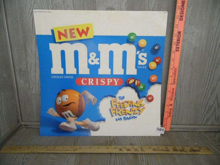 M M Sign M & M Paper Sign - Dunker Auction