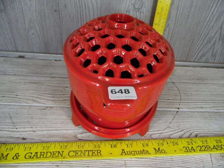 Cast Iron Lattice Steamer Zan Trivet Set Dunker Auction