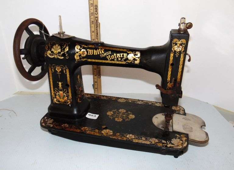 Antique White Rotary Sewing Machine w/o Dunker Auction