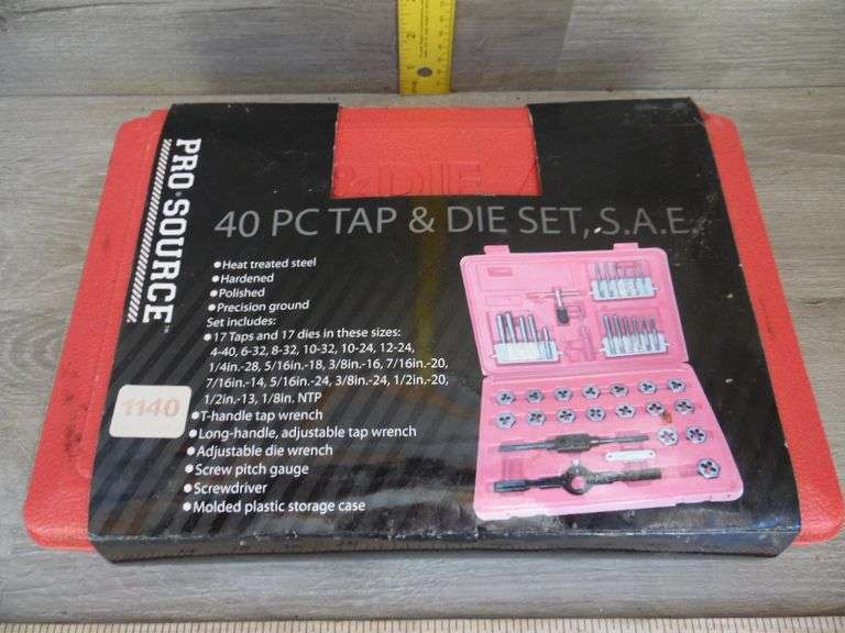 Kit 40 Pezzi Maschi E Filieri SAE/Imperiale - Set Per Filettatura Professionale