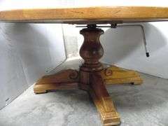 Adjustable Coffee/Card Table (40" Wide Top Adjustable Height 29 1/2" & 4-Chairs On Rollers (40" x 29