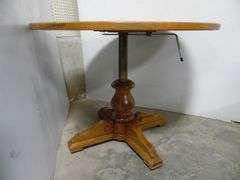 Adjustable Coffee/Card Table (40" Wide Top Adjustable Height 29 1/2" & 4-Chairs On Rollers (40" x 29