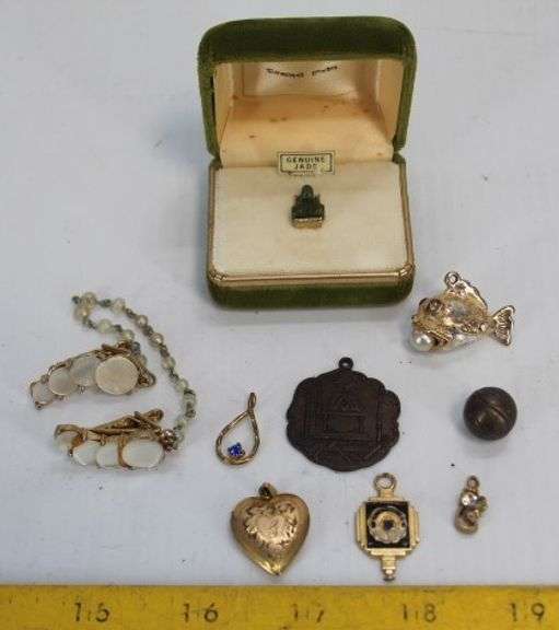 7 - Pendants; Jade Tie Tack & Sweater Clip