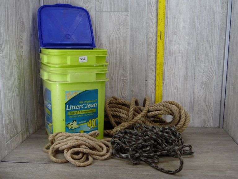 Rope Pieces & Litter Bucket - Empty