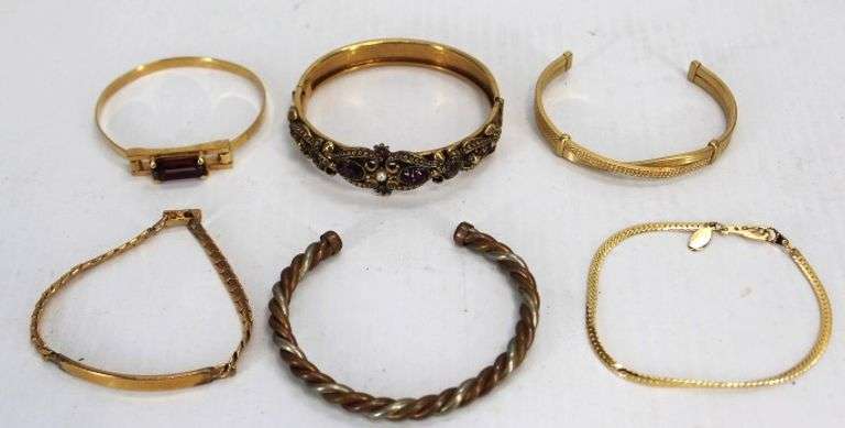 6 - Bracelets: 1-Marked American Showcase, 2-Avon & 3-Not marked