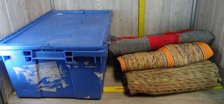 Saddle Blankets (Need Cleaned) & Storage Container