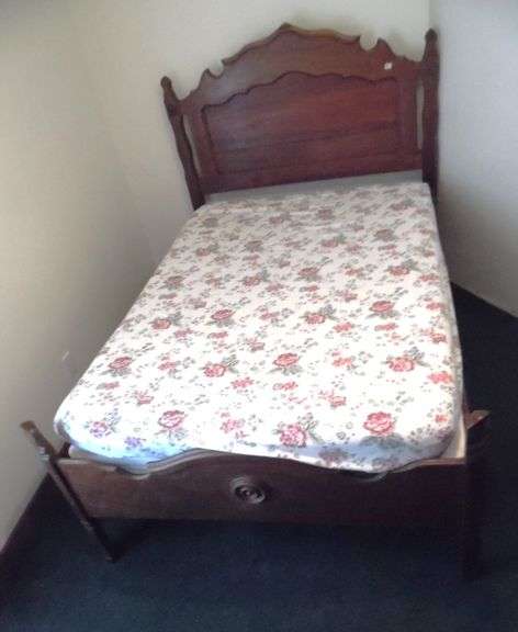 Antique Walnut Bed - Headboard - 56" x 59" Footboard - 56" x 30"
