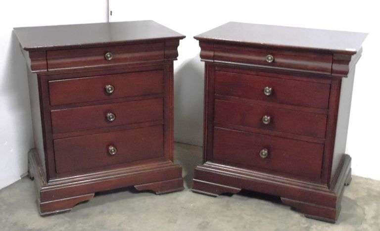Two Four-Drawer Nightstands - 24 1/2" x 17" x 28"
