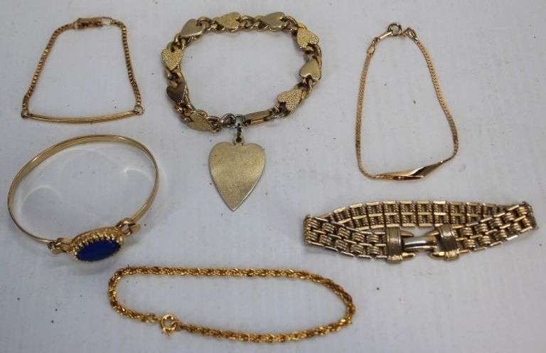 6 - Bracelets: 4-Marked Avon, 2-Not Marked