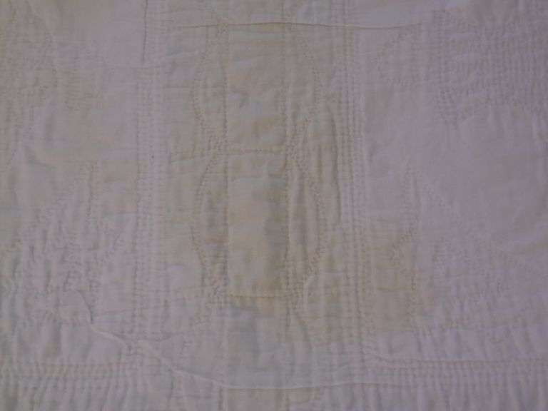 Quilt - Embroidered, Pieced & Quilted By Erna Meyer (Koch) C. 1920s - 64" x 86"