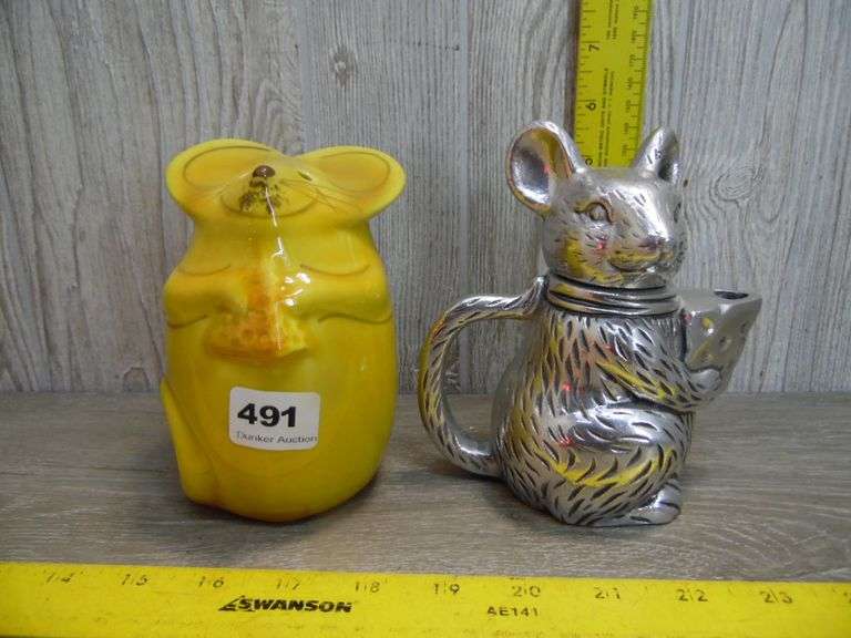Mouse Tea Pot & Yellow Mouse Holding Cheese