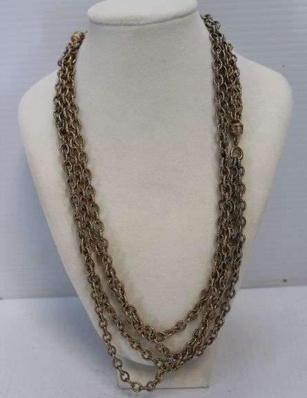 5-Necklaces: 1-Avon Bicentennial Coin Pennant, 2-Tapestry Lockets (1 Has Chain)