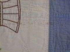 Quilt - Embroidered, Pieced & Quilted By Erna Meyer (Koch) C. 1920s - 64" x 86"