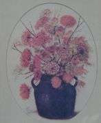 Three Framed Floral Pictures: Large: 22 1/2" x 18 1/2" Small: 11 1/2" x 9 1/2"