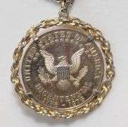 5-Necklaces: 1-Avon Bicentennial Coin Pennant, 2-Tapestry Lockets (1 Has Chain)