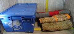 Saddle Blankets (Need Cleaned) & Storage Container