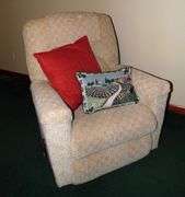 Recliner Chair With Throw Pillows