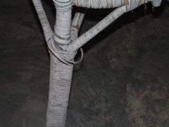 Two Wicker Chairs With Cushions - 30"x 30" x 36"