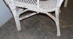Two Wicker Chairs With Cushions - 30"x 30" x 36"