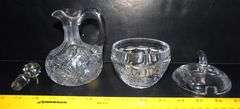 Candlestick Holders, Bell, Decanter, Beaded Bracelets