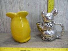 Mouse Tea Pot & Yellow Mouse Holding Cheese