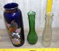 Basket, Bud Vases, Cream & Sugar