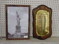The Ten Commandments & Wood Frame 11" x 17"