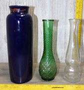 Basket, Bud Vases, Cream & Sugar