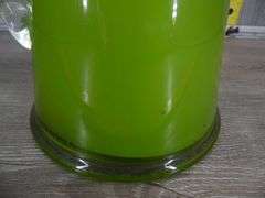 Green & White Blown Glass Pitcher