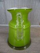 Green & White Blown Glass Pitcher