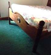 Antique Walnut Bed - Headboard - 56" x 59" Footboard - 56" x 30"