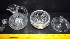 Candlestick Holders, Bell, Decanter, Beaded Bracelets