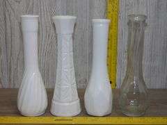 Basket, Bud Vases, Cream & Sugar
