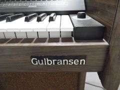 Gulbransen Electric Organ: 40" x 17" x 33 3/4", Stool: 24" x 12" x 23"