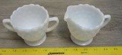 Basket, Bud Vases, Cream & Sugar