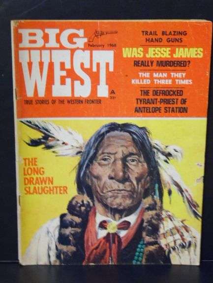 Big West The Long Brown Slaughter Magazine & Brave Eagle 10 Cent Comic Books