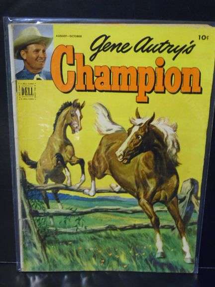 2-Gene Autry's Champion, 1-Buckskin, 1-Dusty Riley 10 Cent Comic Books