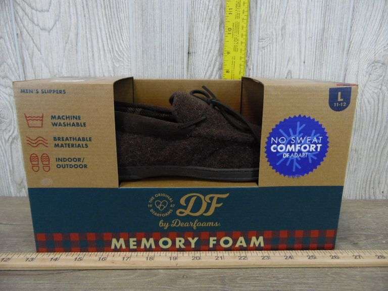 mens dearfoam memory foam slippers